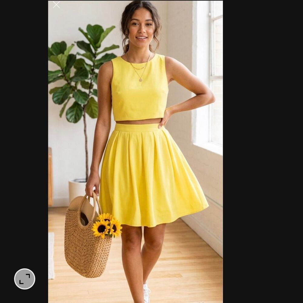 Lulus Women's Yellow Dress